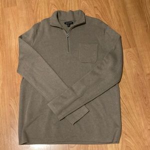 NWT Banana Republic 1/4 zip knit pullover Taupe Men’s XL
